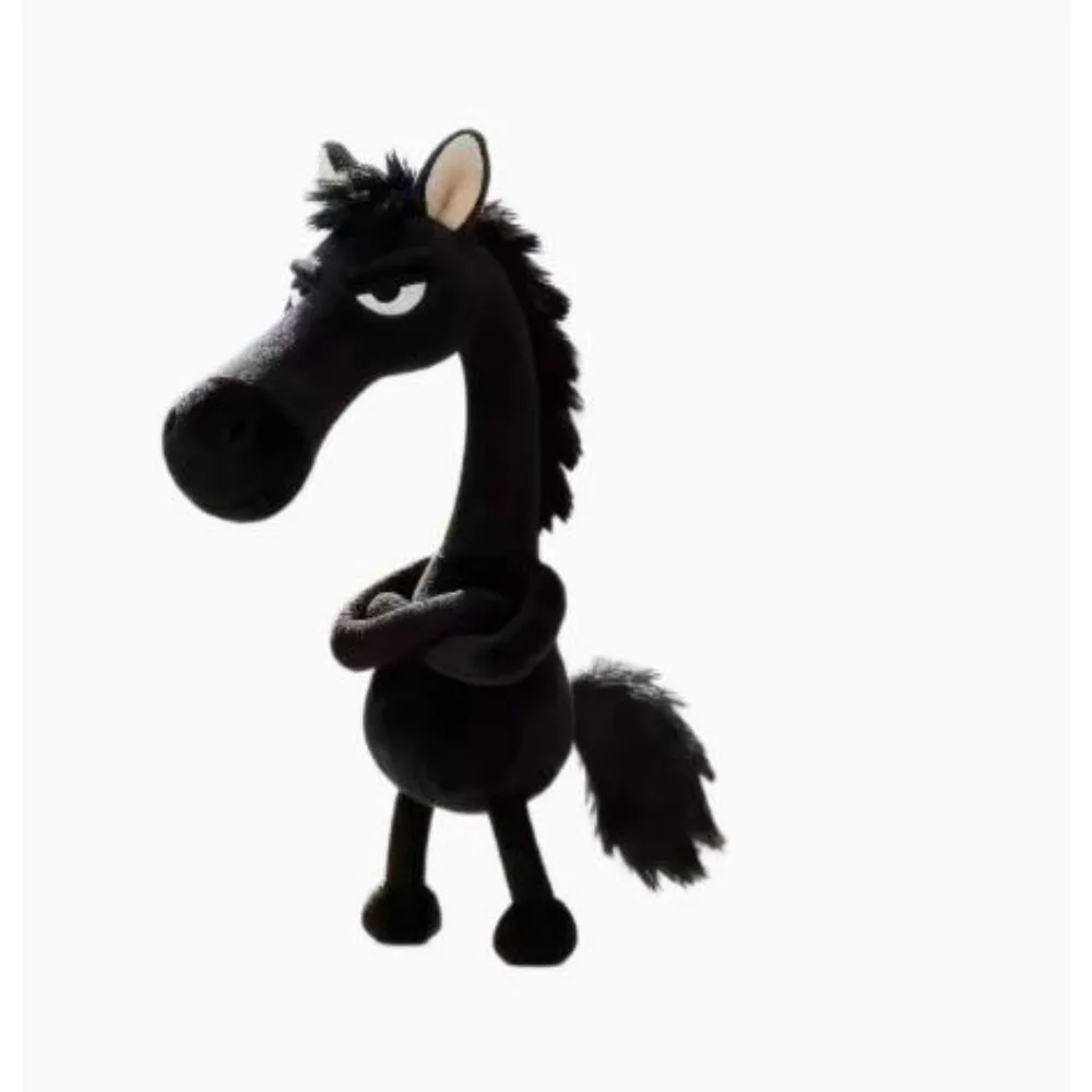 2025 Nieuwe Hot Tianxuan high-end coole zwarte paardentasaccessoires, poppenornamenten, cadeau, pluche pop