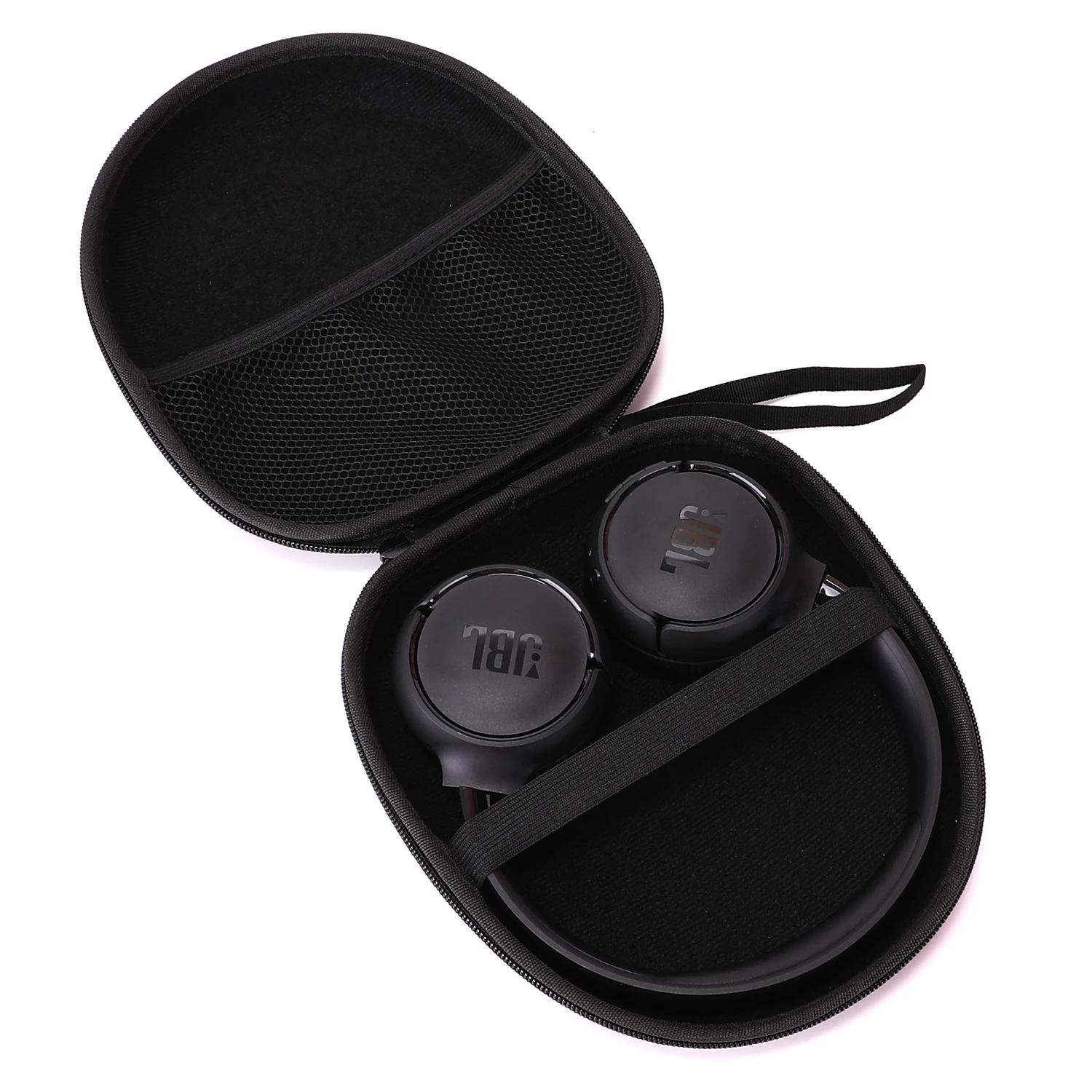 Black PU Hard Shell Large Carrying Headphones Case/Headset Travel Bag for Sony,JBL Tune , Soundcore, BERIBES KVIDIO TOZO