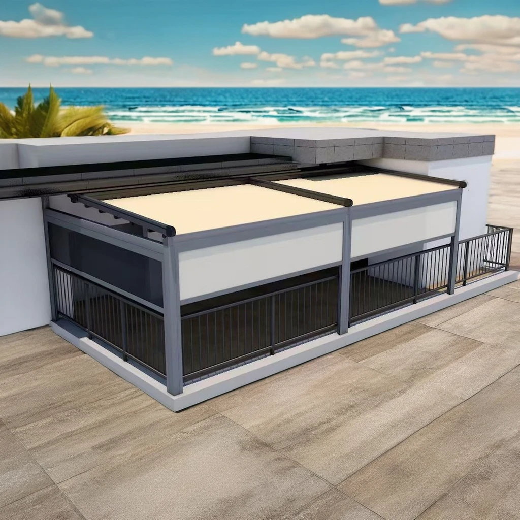 

Wholesale Outdoor Roller Blinds Zipper Track Windproof Waterproof Roller Curtain Motorized Roller Blinds Sunshade System