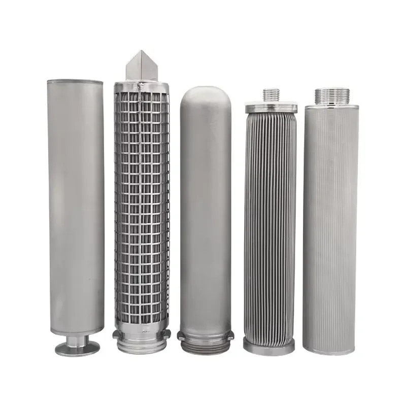 10 Inch 5 Micron Stainless Steel 316L Folding Mesh Filter Element with 226/fin for Liquid Filtration
