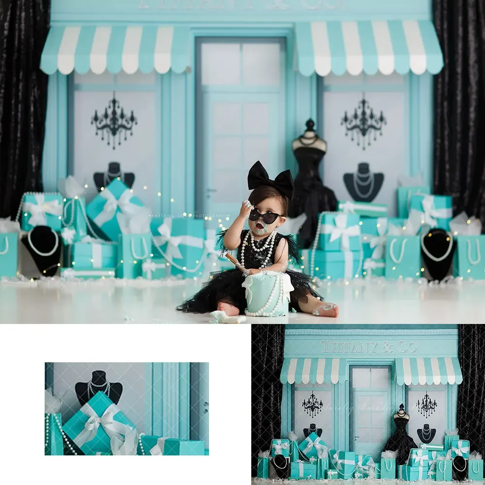 Diamonds Shop Photography Backdrop Kids Baby Cake Smash Photocall Decors Gifts Girls Adult Birthday Props Studio Backgrounds