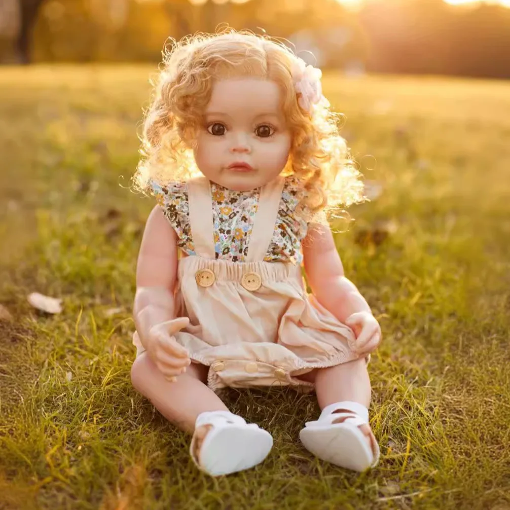 55Cm Simulation Reborn Doll Full Gel Blonde Reborn Doll Reborn Doll