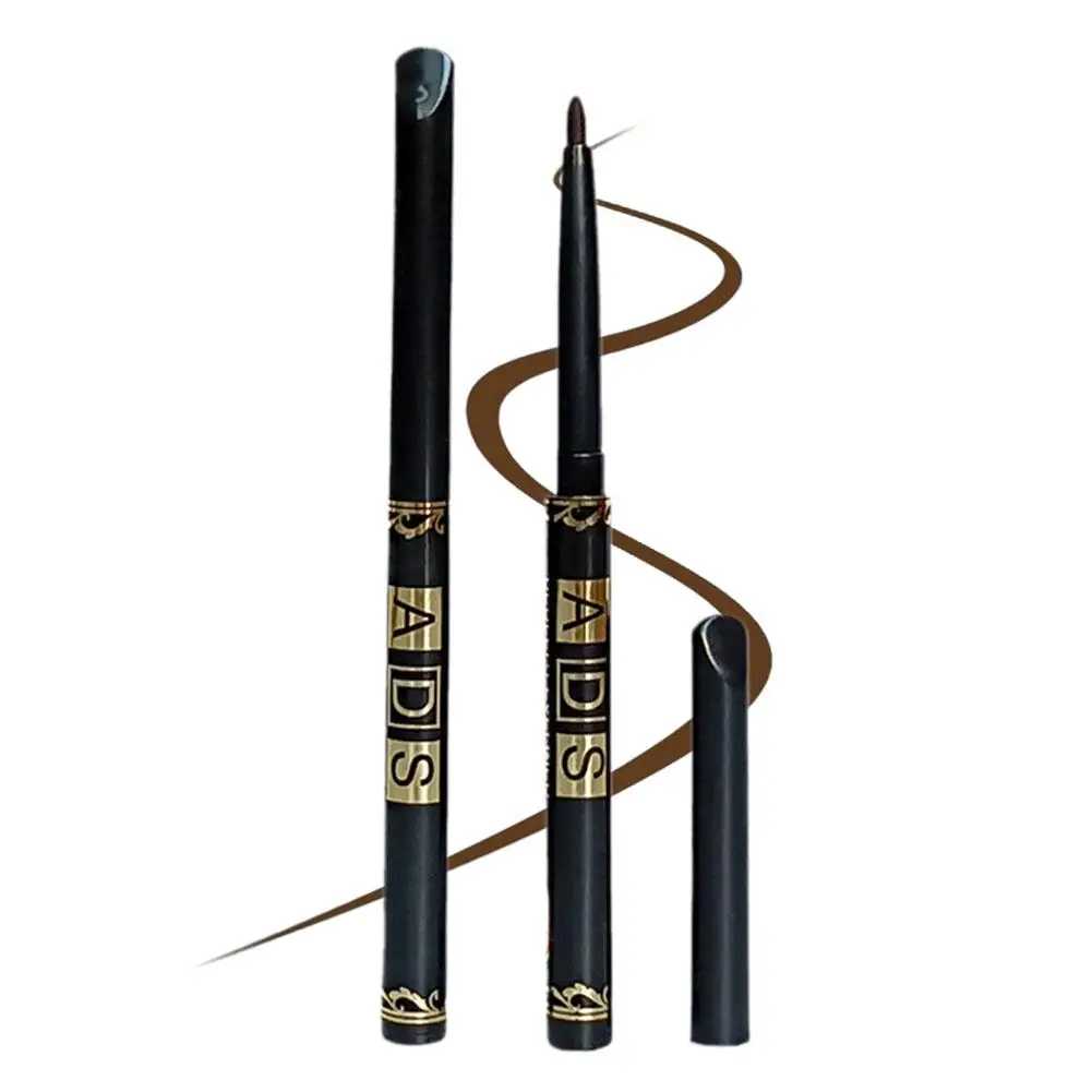 Penna per eyeliner nera, impermeabile, da indossare lungo, matita per eyeliner Matita per sopracciglia Fodere per occhi per trucco per donne J0W9