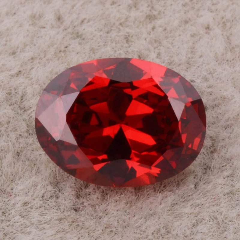 Brillant geschliffene 13x18mm ovale rote Labor-Rubin-Edelsteine Granat DIY Schmuck VVS Edelstein für DIY Schmuckherstellung – Detail 4