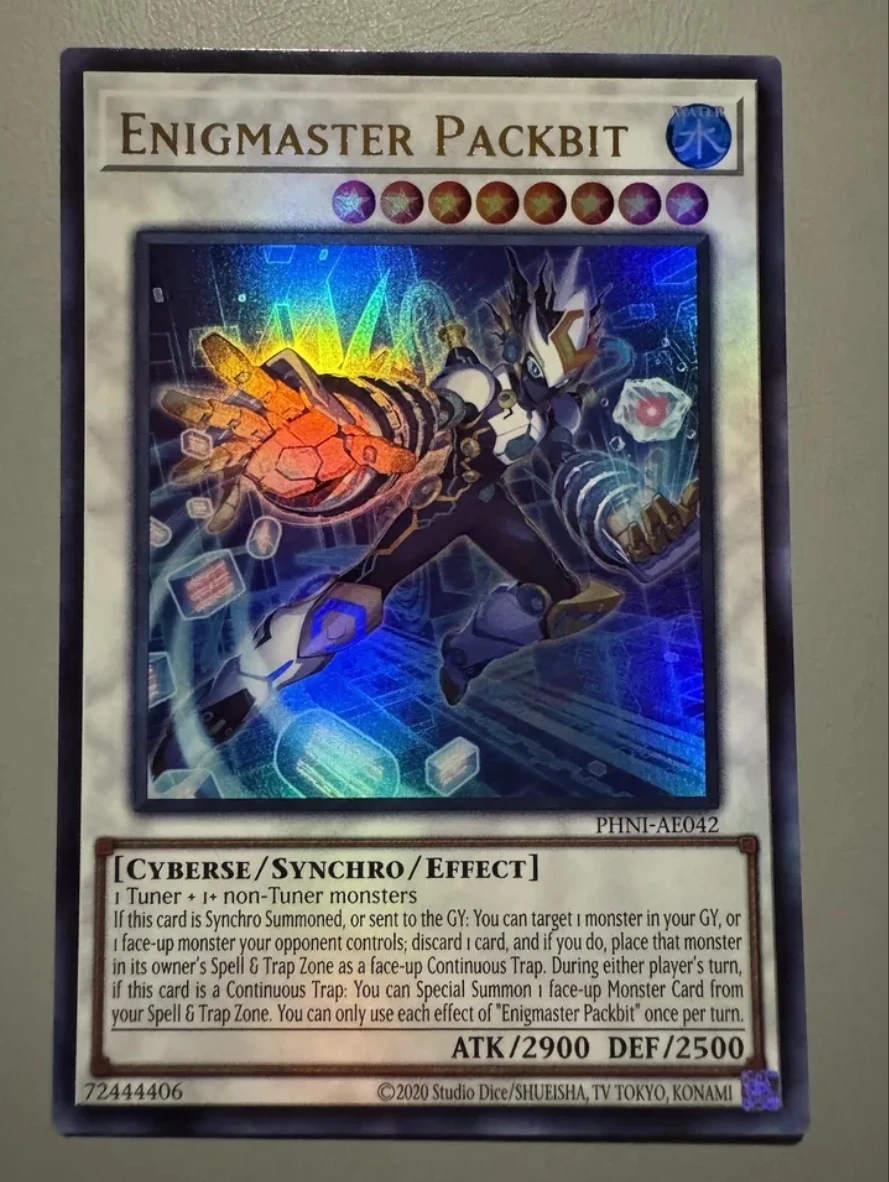 

Yugioh KONAMI Дуэль Монстры PHNI-AE042 Enigmaster Packbit Ультра редкая азиатская коллекция на английском Мятная карта