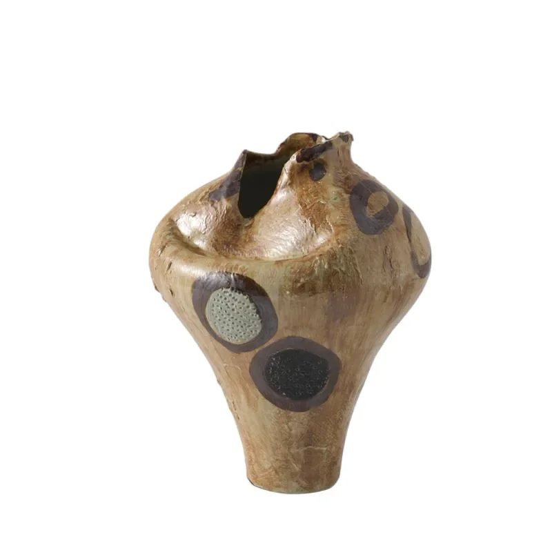

Wabi Sand Japanese style ceramic vase, oil painting soft flower ware, tea room homestay table ornaments