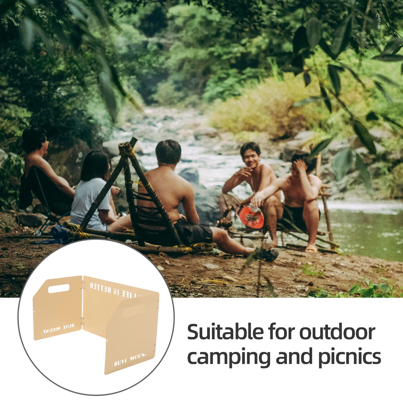 

Sturdy Portable Foldable Windscreen Windshield For Camping Bbq Outdoor Cooking Windproof Burner Lightweight Anti-Wind Tool For