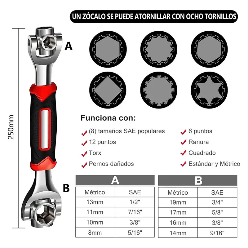 52 في 1 أدوات المقبس يعمل العالمي السقاطة سبلاين البراغي كم دوران أدوات يدوية 360 درجة متعددة الأغراض وجع 8-19 مللي متر