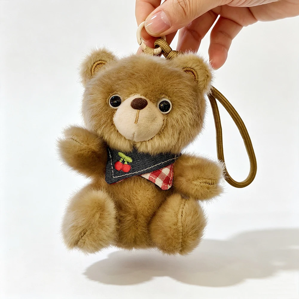 Cartoon Plush Teddy Bear Doll Keychain Backpack Charm Pendant Fashion Couple Gift Toy For Teen Girls Women view 5