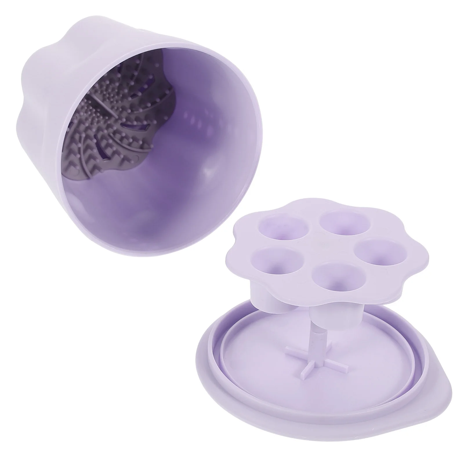 1세트 메이크업 브러쉬 클리닝 볼 재사용 가능한 스크러버 패드 효율적인 뷰티 도구 클리너 키트