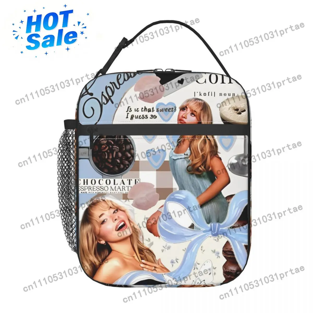 Sabrina Carpenter Eras Tour Insulated Lunch Bags Espresso Album Storage Food Box Reusable Cooler Thermal Lunch Boxes For Picnic