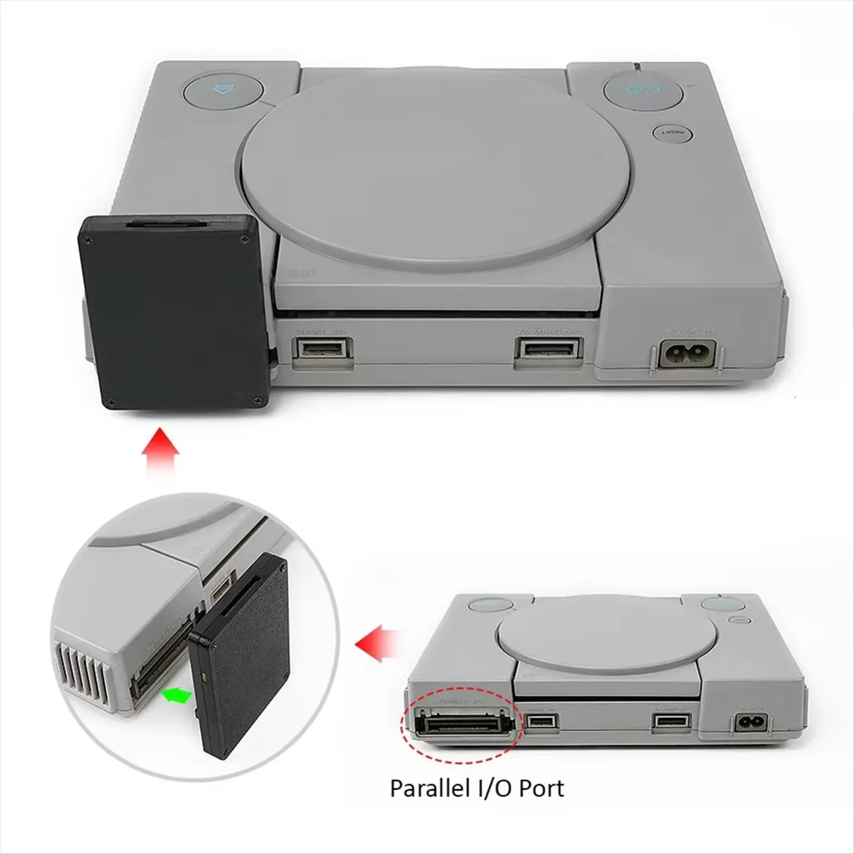 Optical Drive Emulator Kit for PS1 Fat Retro Game Console Gaming Accessories PS1 Game Console with 32G SD Card