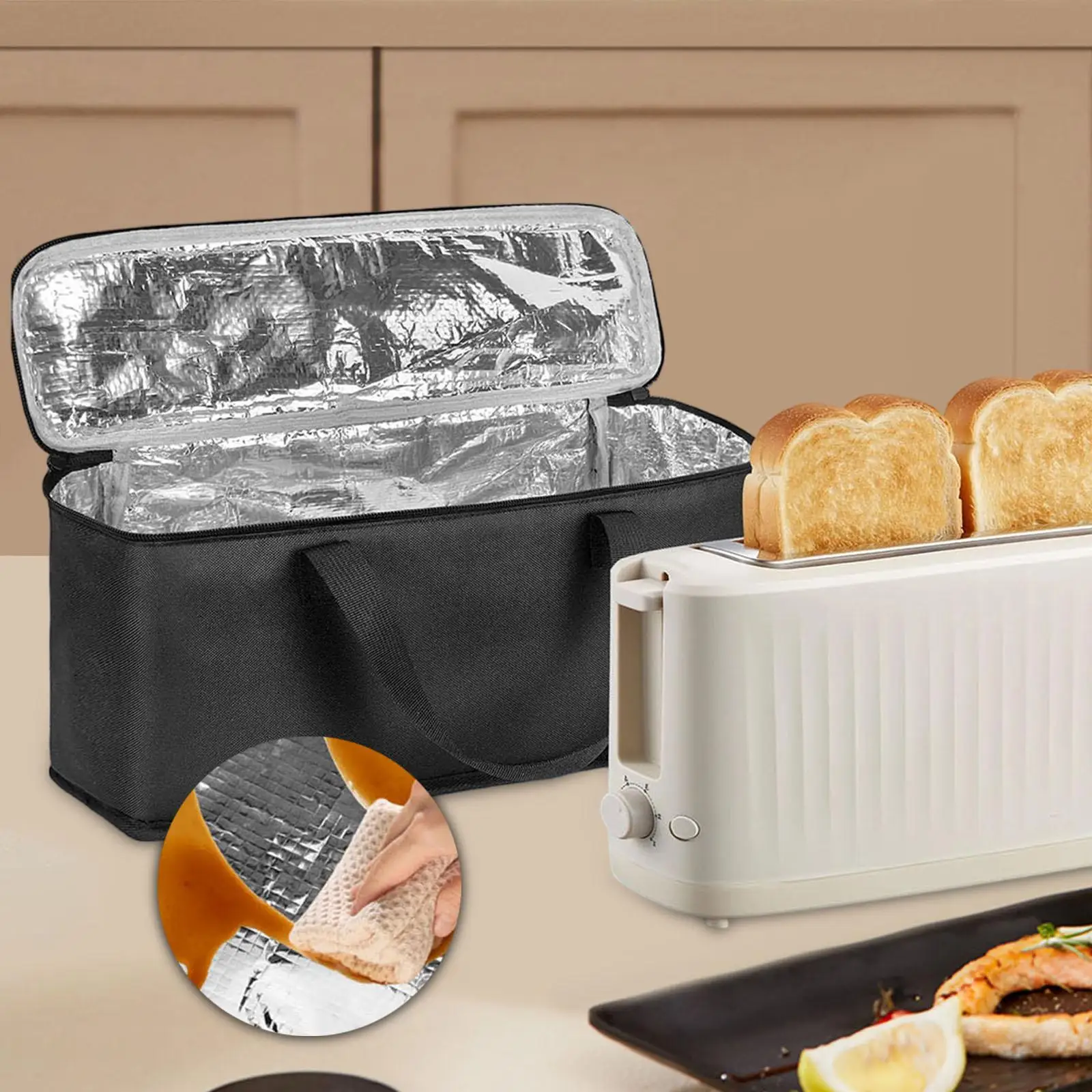 Carrying Bag for 2 Slice Toaster Carry Case for Outdoor Camping Picnic Portable Storage Bag