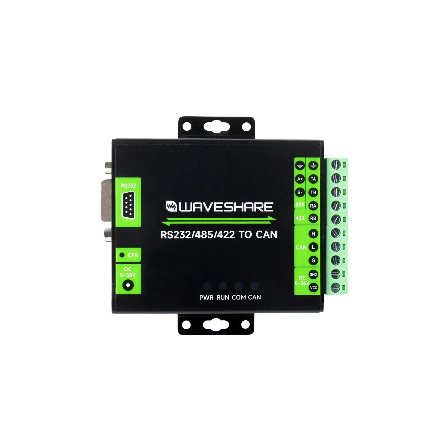 Industrial Isolated RS232/485/422 to CAN Converter with Modbus RTU Conversion Support