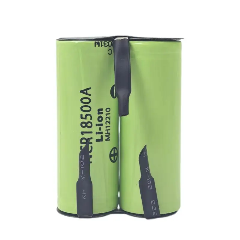 Brand New 18500 Lithium Battery 3.7V Flashlight Rechargeable Electric Push Shear Lithium Battery Flat Head with Solder Pads