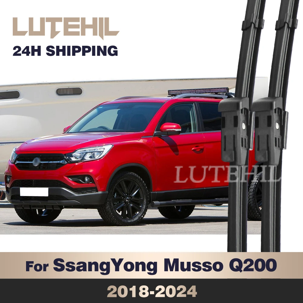 Wiper Front Wiper Blades For SsangYong Musso Q200 2018 - 2024 Windshield Windscreen Front Window 26