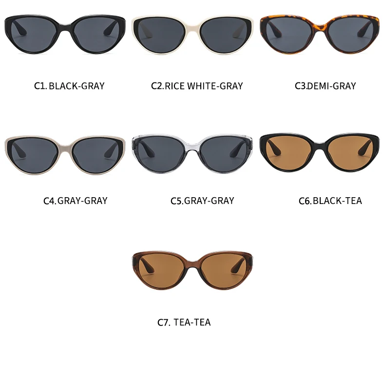 Sexy Cat Eye Sonnenbrille Damen Vintage Kleine Cateye Sexy Brillen Sonnenbrille für Damen 80er 90er Jahre Trendige stilvolle Brille – Detail 6