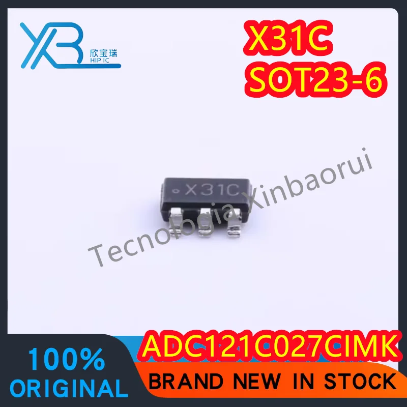 

(5/10pieces) ADC121C027CIMK ADC121C027 SOT-23-6 parts mark X31C analog-to-digital converter chip 100% brand new IC original