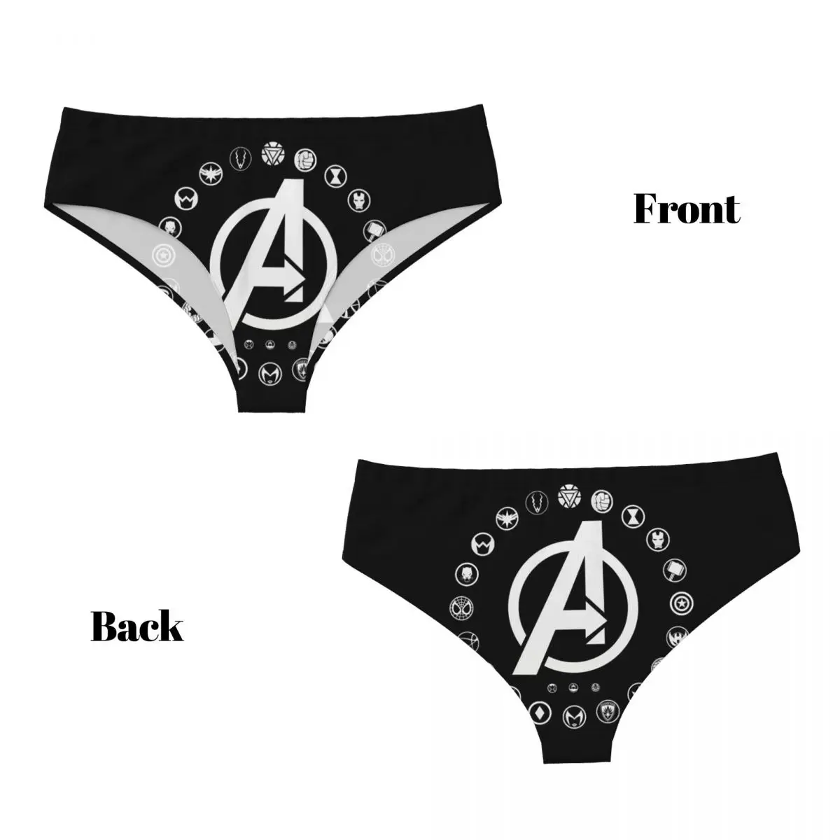 مخصص كابتن أمريكا شيلد ملخصات الملابس الداخلية النسائية سراويل تمتد تنفس