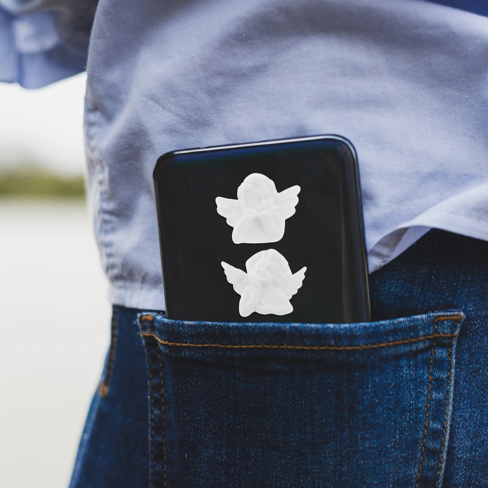 

30Pcs Resin Angel Figurines Phone Case Embellishments Cost Effective DIY Craft Miniature Angel Phone Case Embellishments