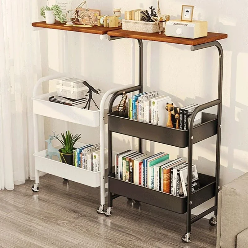 Multifunctional Mobile Printer Cart 3-Tier Laptop Scanner Rolling Stand Office Desk Utility Shelf with Wheels Storage Rack