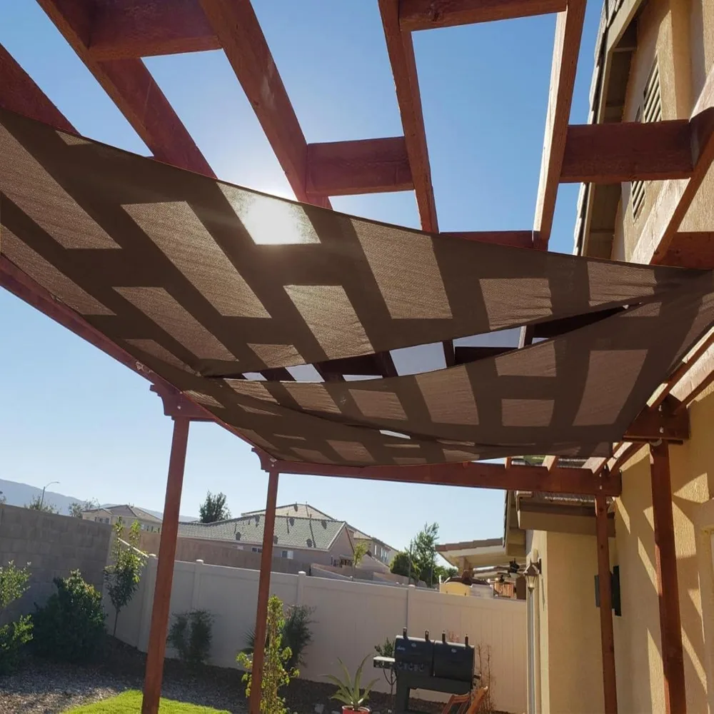 

Sun Shade Sail 15x16x21.9 FT Right Triangle for Patio Outdoor, Brown (Custom Size)