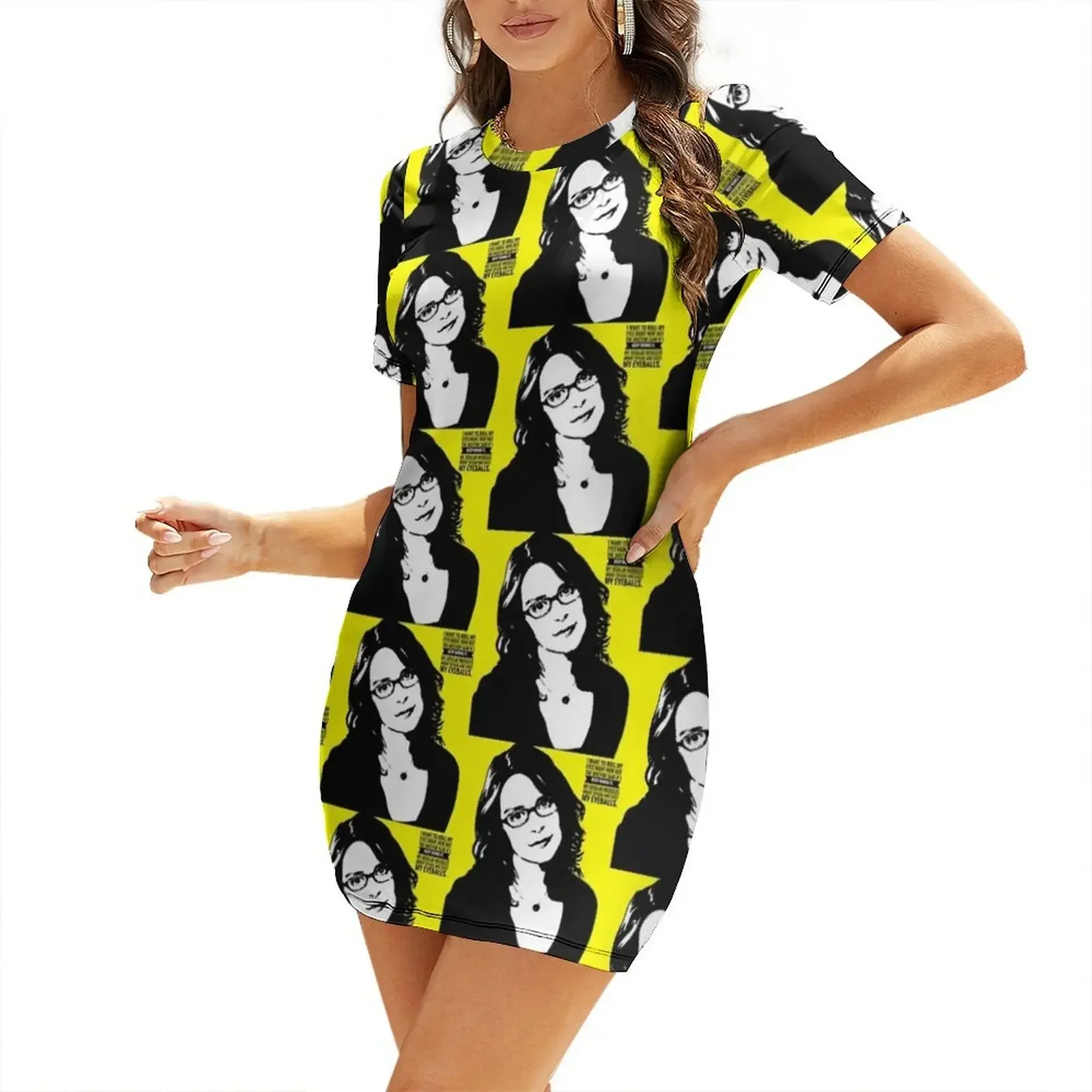 

Liz Lemon Short-Sleeved Dress summer dress woman 2026 luxury women's party dress evening prom