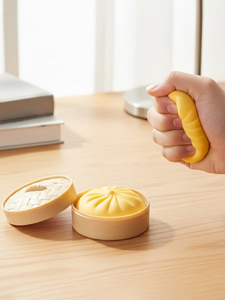 ของเล่นบันเบา บอลบีบสโลว์รีบาวด์ รูปทรงอาหาร พร้อมกระติกนึ่ง ของขวัญวันเกิดและวันหยุดสำหรับเด็ก ผู้มีภาวะออทิสติก และสมาธิสั้น