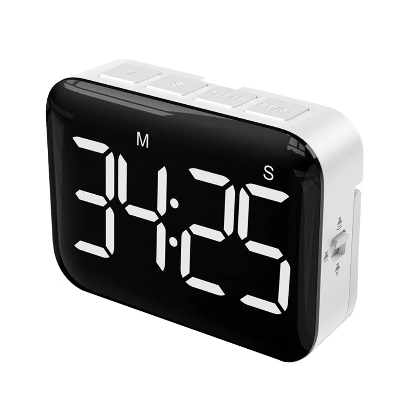 

Countdown Countup Timer with Large LED Display Volume Adjustable Cook