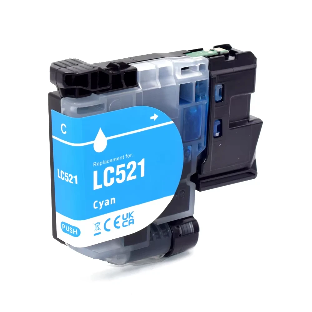 TONTINTA LC521 Inktcartridges – 4 Kleuren Set (zwart, Cyaan, Magenta, Geel) Compatibel Met Brother DCP-J1260W, J1310DW En Meer