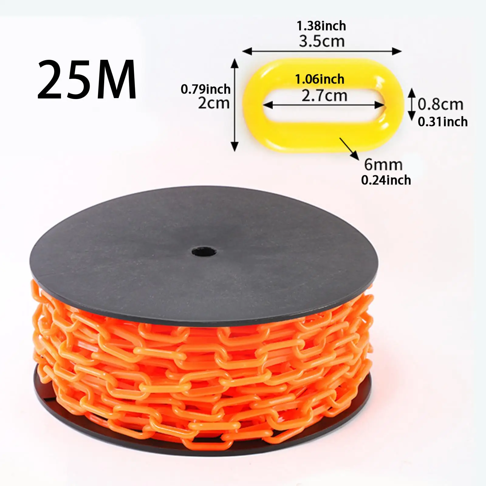 PP elo de corrente barreira de segurança corrente prop decoração aviso corrente protetora cuidado corrente de segurança para construção