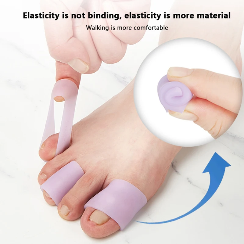 1 Paar Siliconen Voetverzorging Gel Teenbuis Likdoorns Corrector Pinky Beschermer Bunion Mouw Bot Brace Ondersteuning