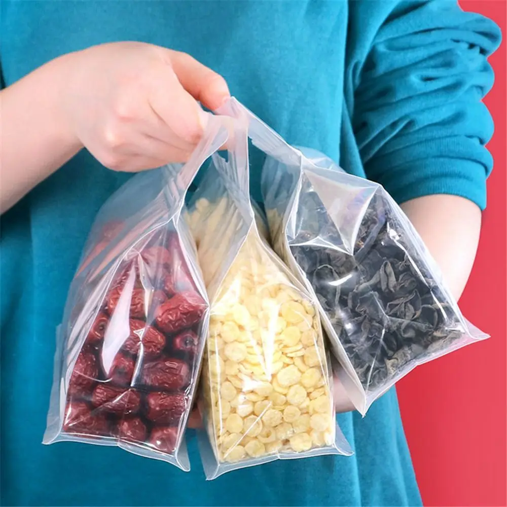 Food Fresh Bag Leakproof Containers Food Storage Bag Reusable Stand Up Zip Shut Bag Refrigerator Organization Kitchen Supplies