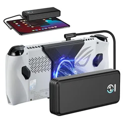SIWIQU 20000mAh Magnetic Power Bank for ROG Ally,65W Fast Charging Portable Battery Bank,With Detechable Back and Dual USB Cable