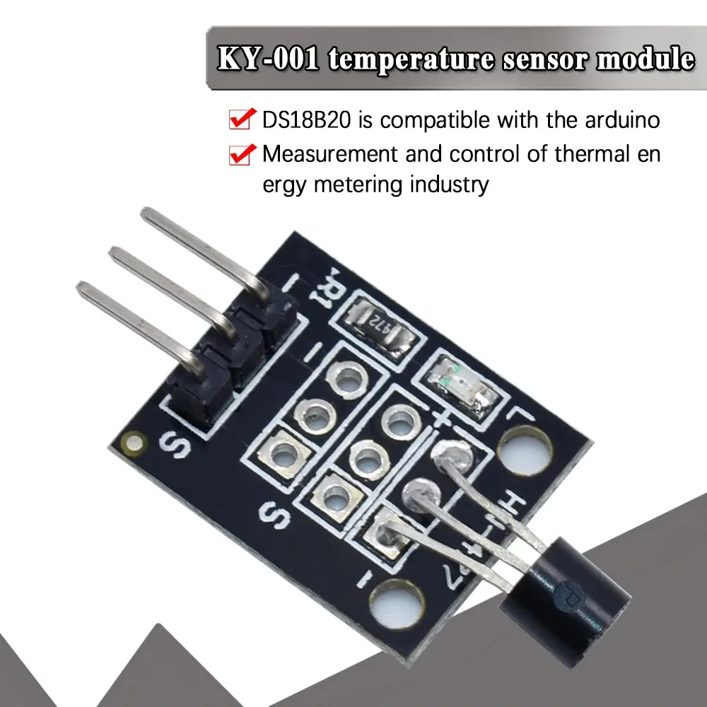 KY-001 3pin Ds18b20 Temperatuurmeting Sensormodule Diy Starterkit Ky001 Aeak