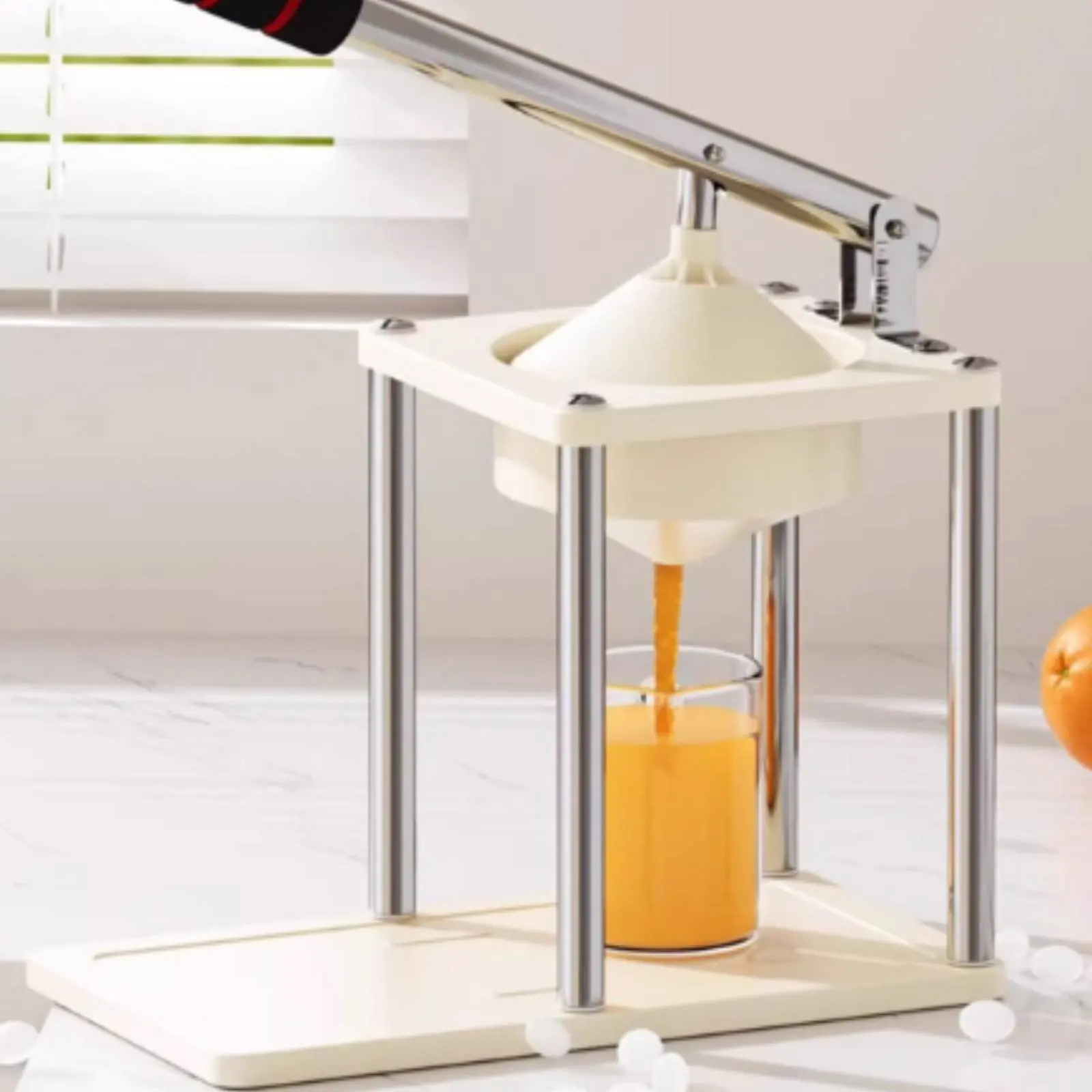 Manual Fruit Juicer Hand Press Heavy Duty Citrus Juicer Lever Press Easy Clean Non-Slip Base for Lemon Kitchen Bar Juice Maker