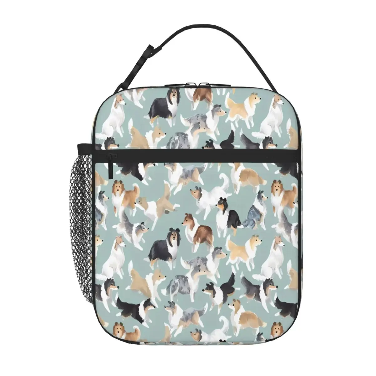 Bestselling The Rough Collie Marble Print Insulated Lunch Bag Lawn Dining Shoulder Lunch Bag