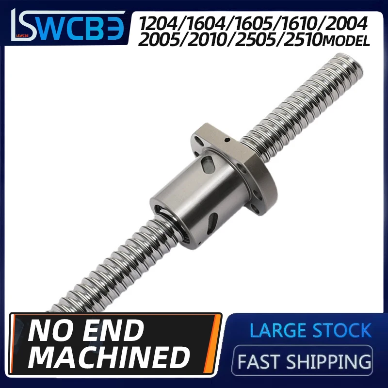 CNC machine tool ball screw round hole nut 1204 1604 1605 1610 2004 2005 2505 2510 high-speed transmission module any length