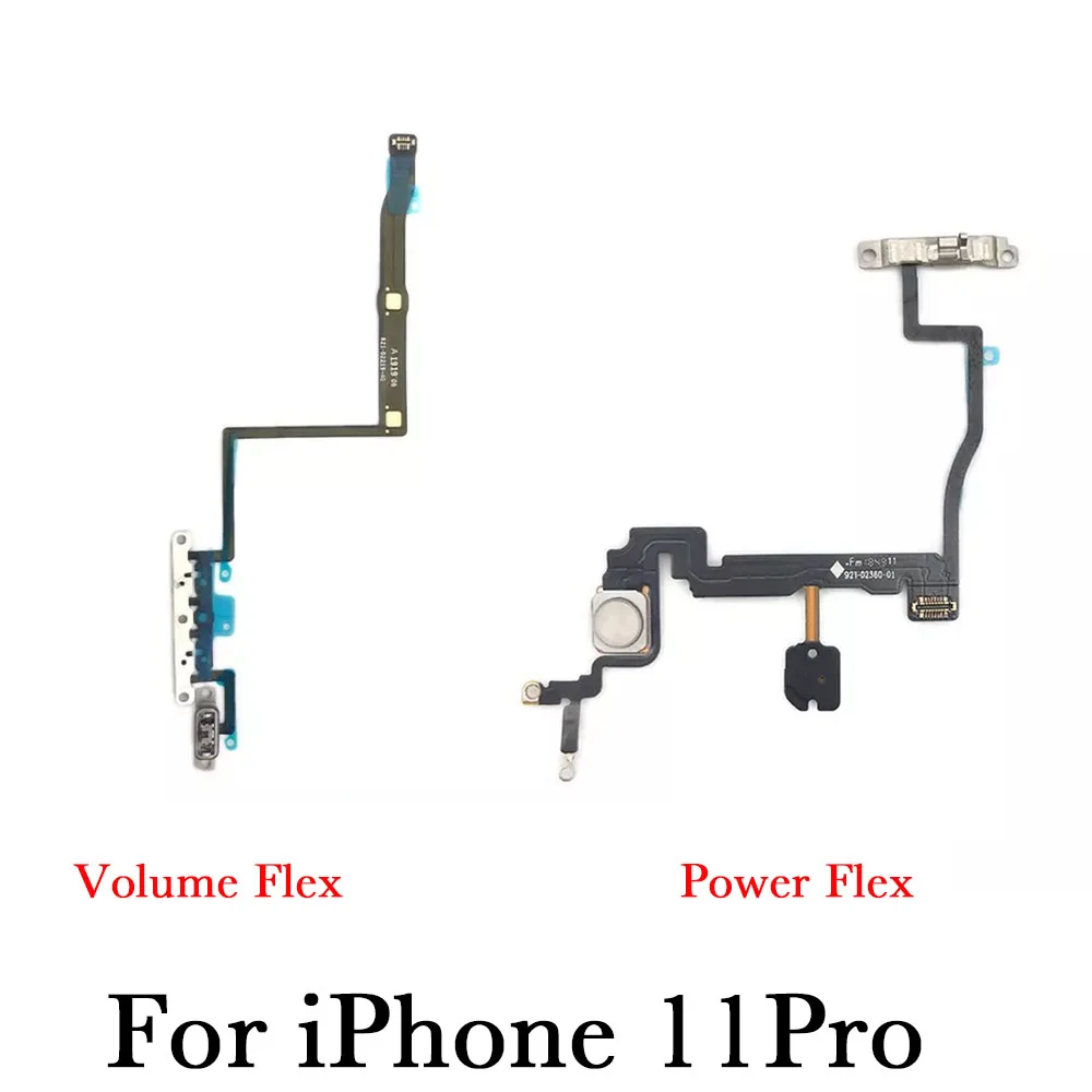 Power Volume Button Flex Cable for iPhone 11 12 Mini Pro Max Mute Silent Switch and Sound Keyboard Ribbon Replacement Part