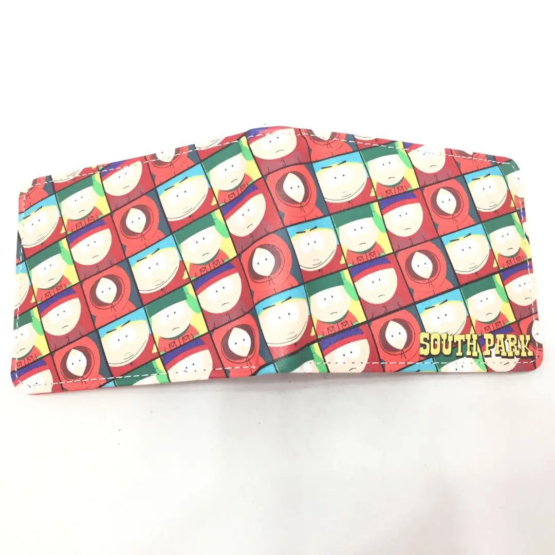 New Anime South Park Cute Cartoon Wallet Zipper Pouch Short Style Wallet Kids Coin Purse for Boys Girls Charm Birthday Xmas Gift