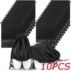 Shoes Storage Bags Non-woven Shoe Travel Pouch Portable Waterproof Tote Drawstring Dustproof Package Bag Closet Organizer
