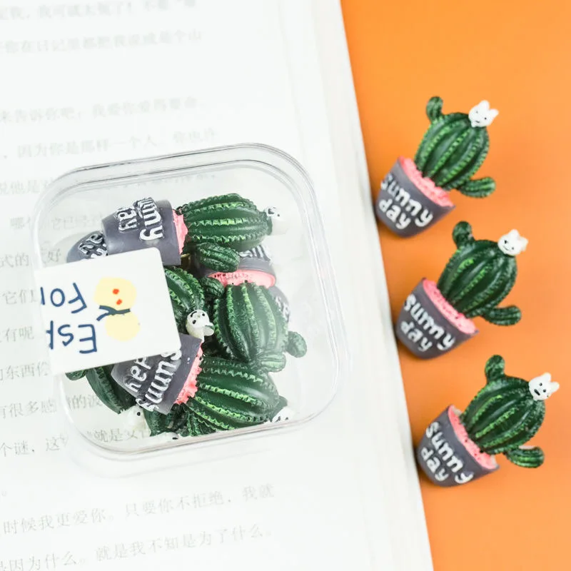 Decorative Drawing Pins Office Supplies Kawaii Pushpins Cactus Shaped Thumb tacks Cute Push Pins for Cork Boards