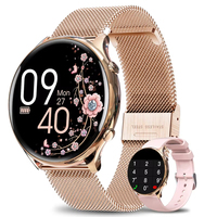 2024  Women smart watch for Android IOS mobile phones Heart rate and blood pressure monitoring waterproof fitness smartwatch