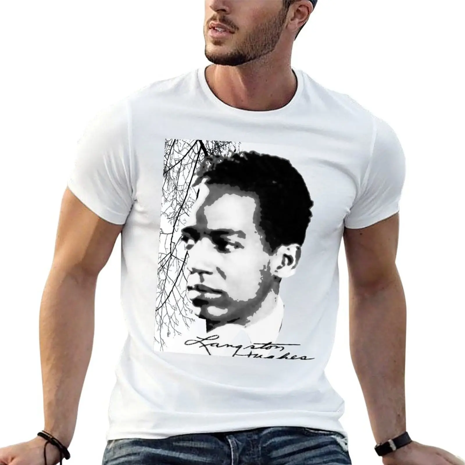 Camiseta Langston Hughes, camisetas de diseñador para hombre, camiseta gráfica