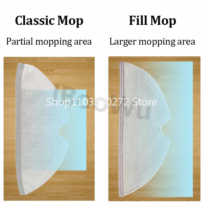 Mop Cloths Rags for Xiaomi 1S SDJQR01RR for Roborock S5 S5 Max S6 S6 MaxV S6 Pure S502-00 S502-02 E4 E5 Q7Max T8 Vacuum Cleaner