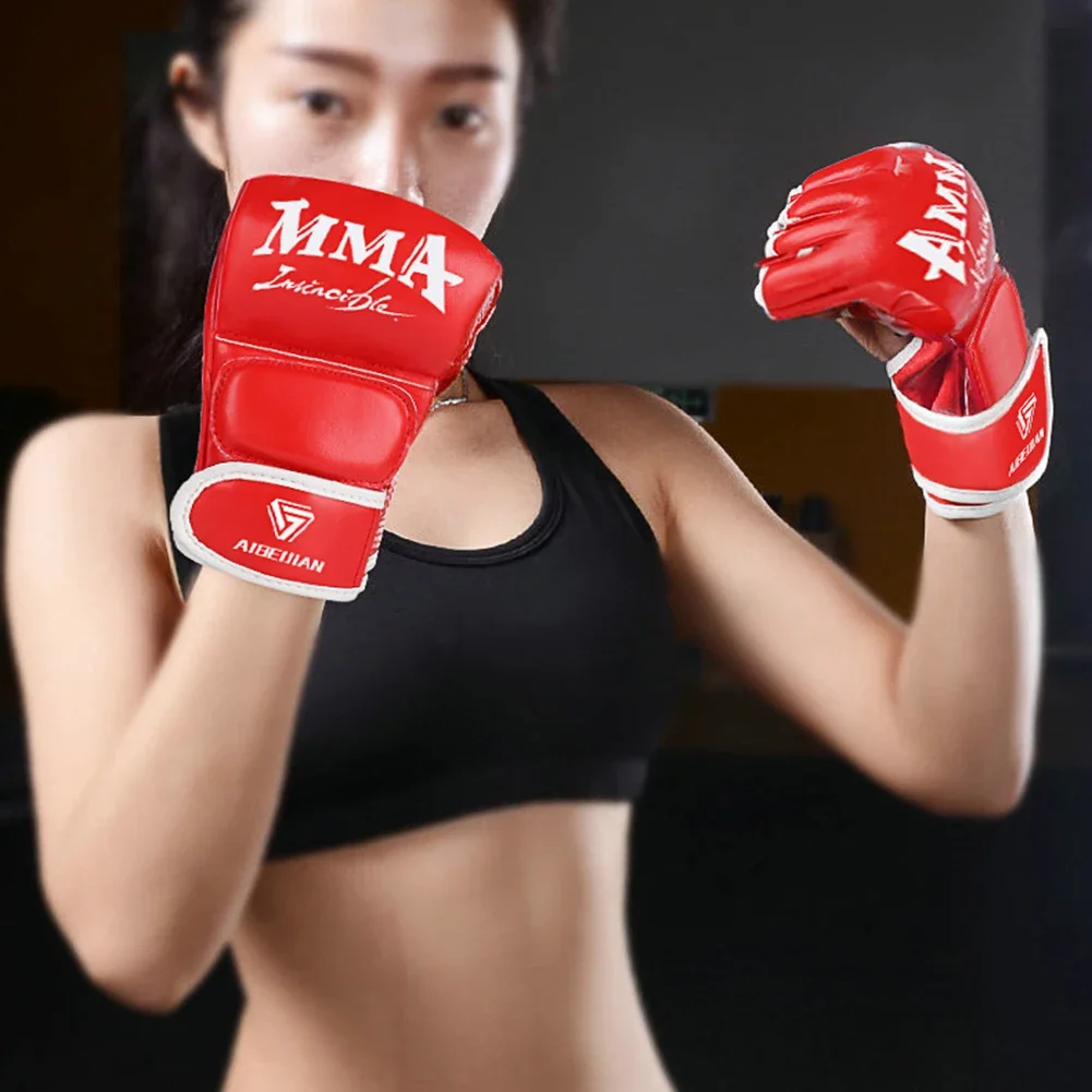 2pcs Kids Boxing Gloves PU Leather MMA Fighting Gloves Punching Bag Kickboxing Thai Gloves Professional for Kids Child Training