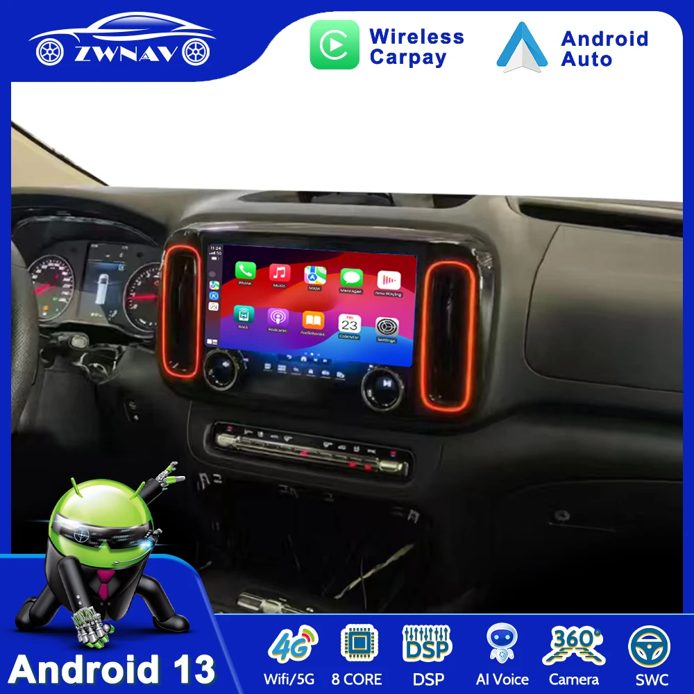 12.8 Inch Android13.0 Auto Multimedia Stereo For Benz Vito 2024 4D Intelligent GPS Navigation Car Radio Audio AI Voice Head Unit