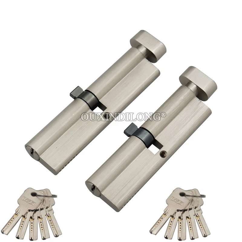 

European Solid Brass Mortise Door Lock Cylinder 70/75/80/90/100mm Large Single Open Partiality Lock Core Lock Gall Repair Parts