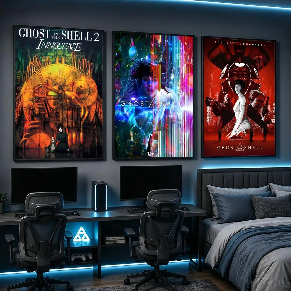 anime Ghost in the Shell Poster HD Poster Anime Aesthetic Wall Art For Game Anime Lovers Bedroom Gaming Room Decor Ideal Gift