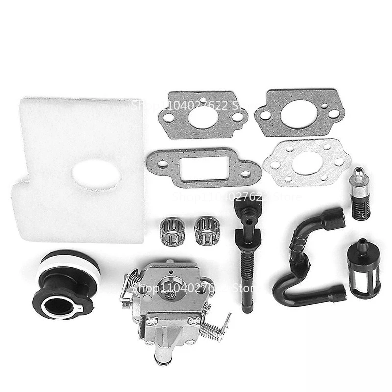 

For MS018 017 MS170 MS180 Carburetor, Air Filter YouTube Oil Filter Spark Plug, Chainsaw Accessories